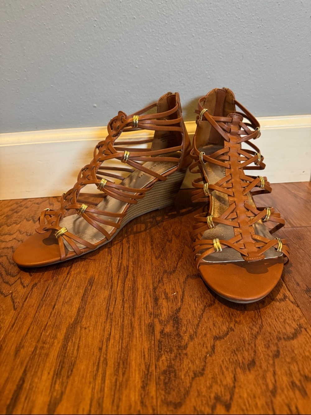 Madden Girl Women’s Strappy Wedge Sandals - Brown